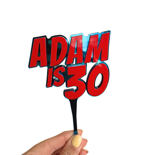 Name is Age Double Layered Cake Topper