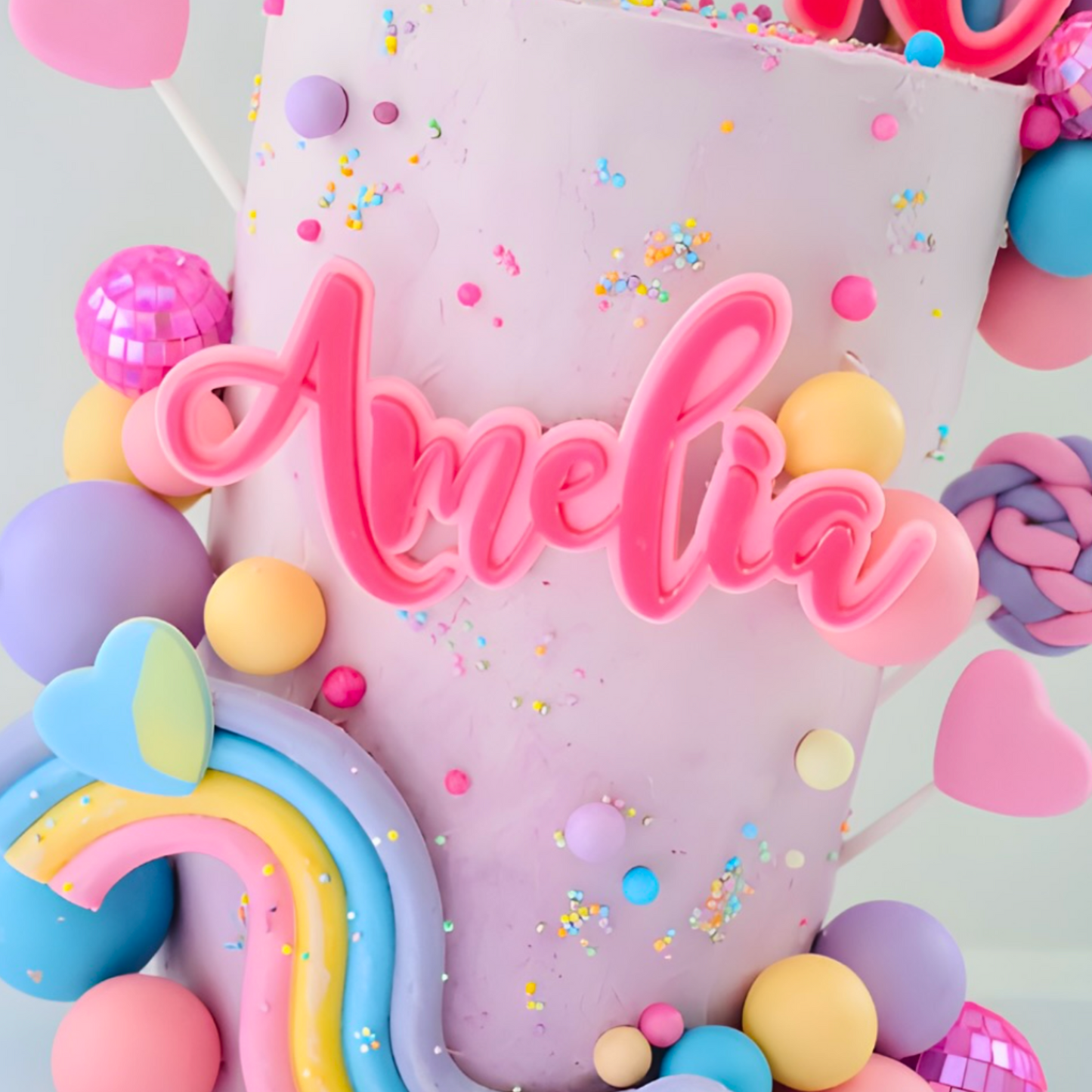 Name Charm and Age Topper Double Layer