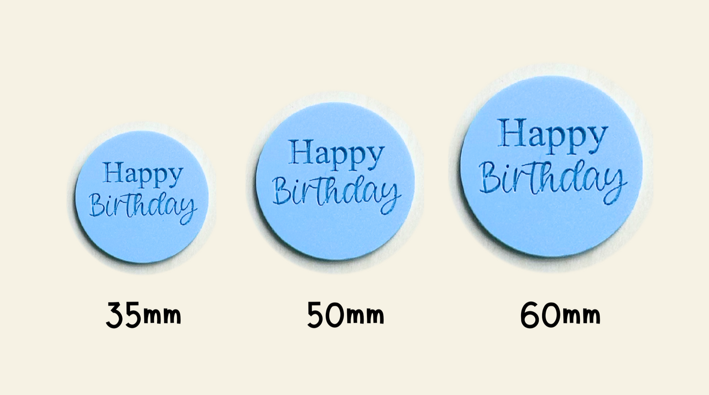 Colour Acrylic Cupcake Discs