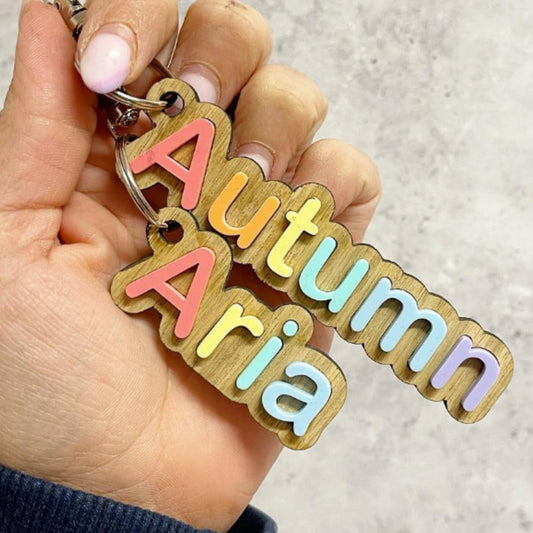 Rainbow Name Keyring - Harwill & Fox