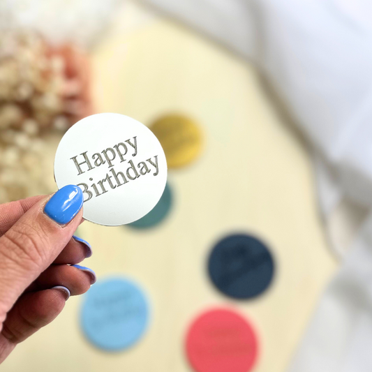 Colour Acrylic Cupcake Discs