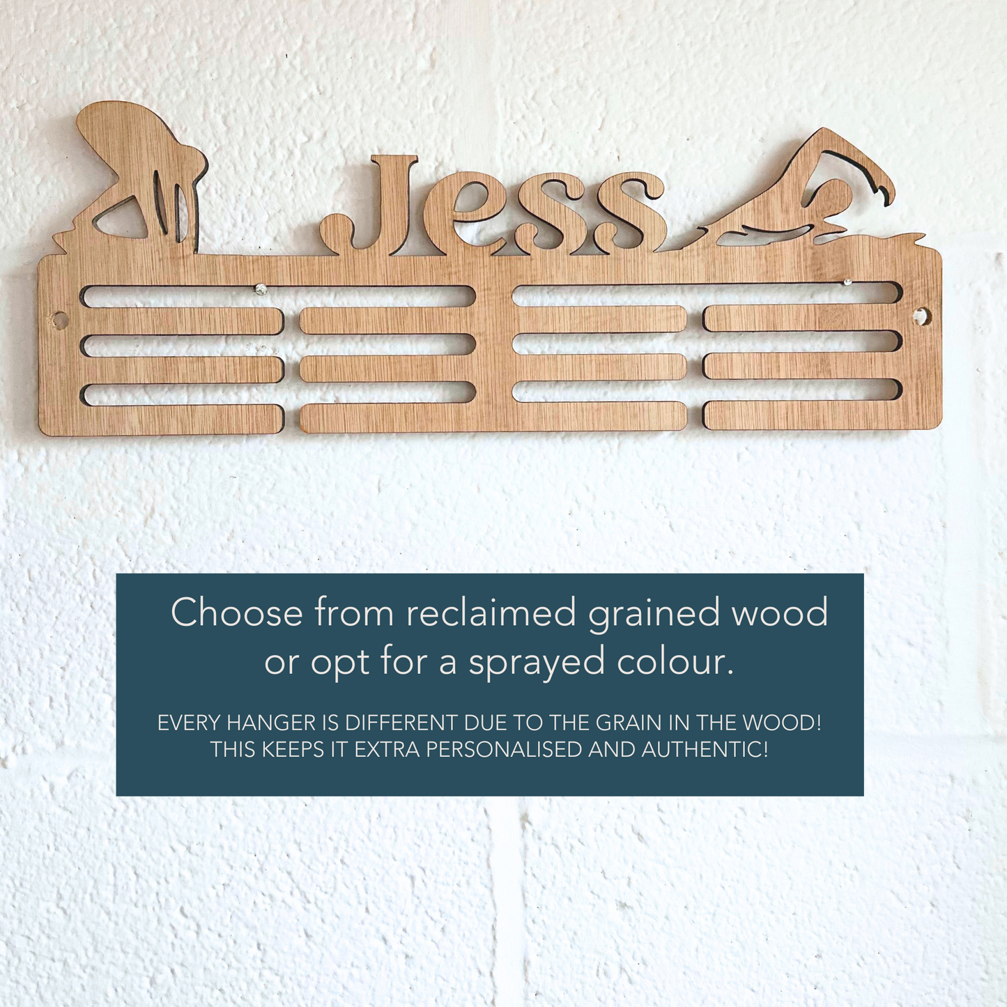 Personalised Swimming Medal Hanger - Harwill & Fox