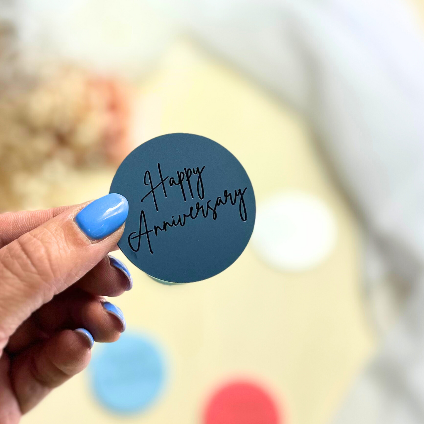 Colour Acrylic Cupcake Discs