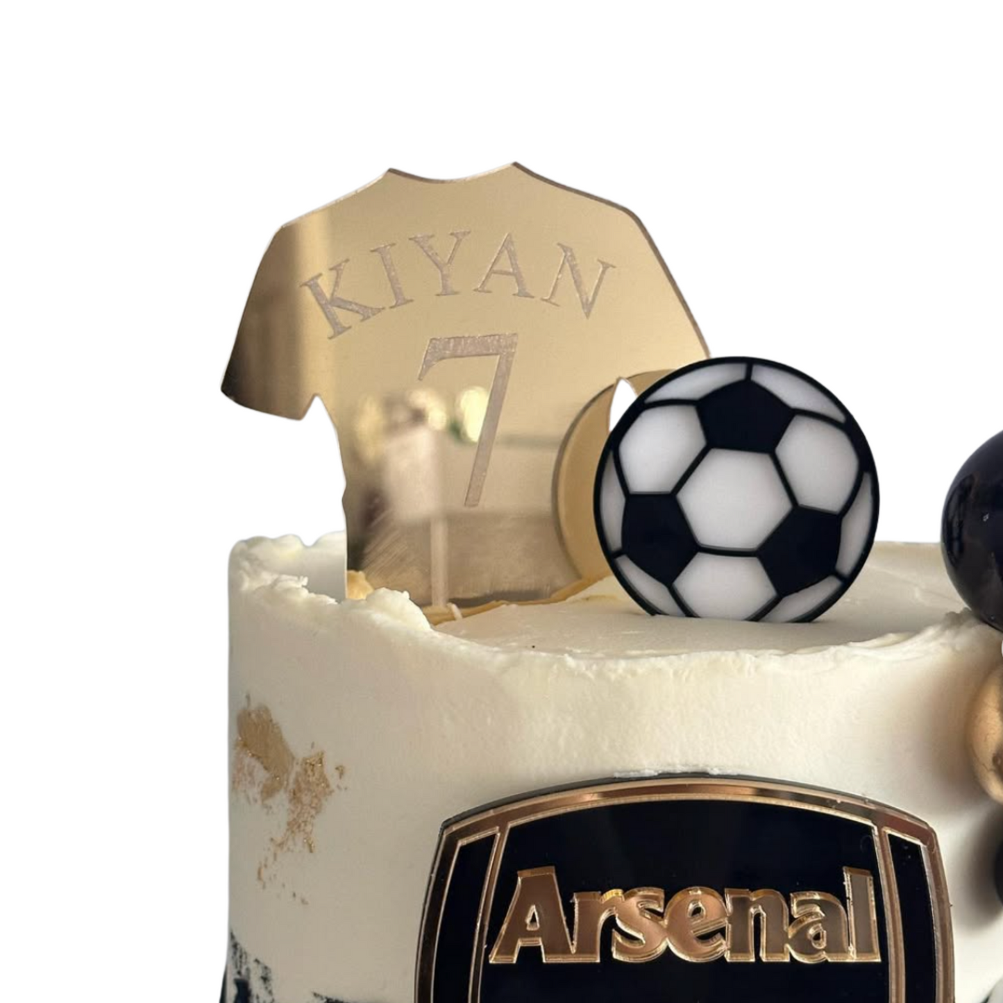 Footballer Engraved Short Cake Topper