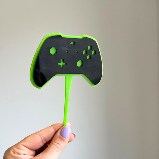 Black Level Up Gamer Themed Cake Topper Pack