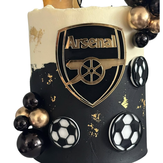 Football Badge Cake Charm Topper