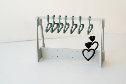 Matte Green Neutral Earring Jewellery Wardrobe Mini Storage - Harwill & Fox