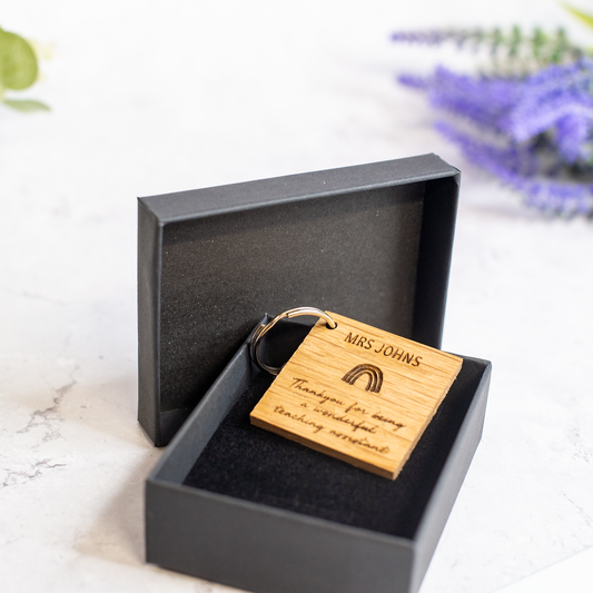 Personalised Teacher Assistant Wooden Keychain - Harwill & Fox