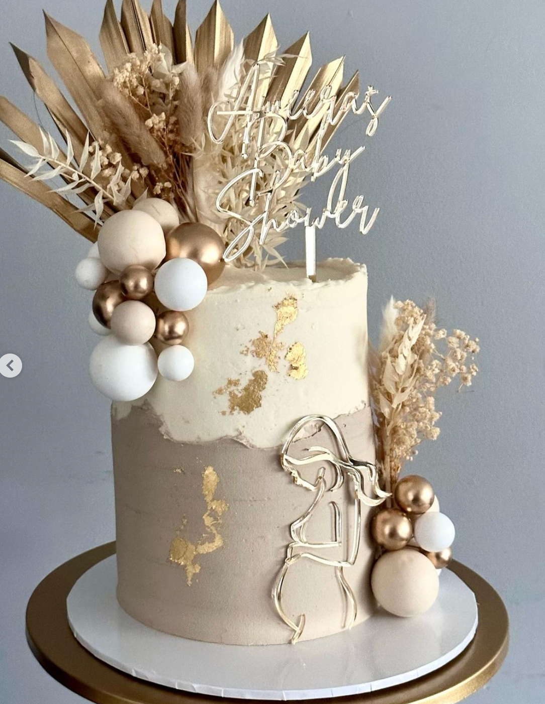 Pregnancy Lady Line Art Cake Charm - Harwill & Fox