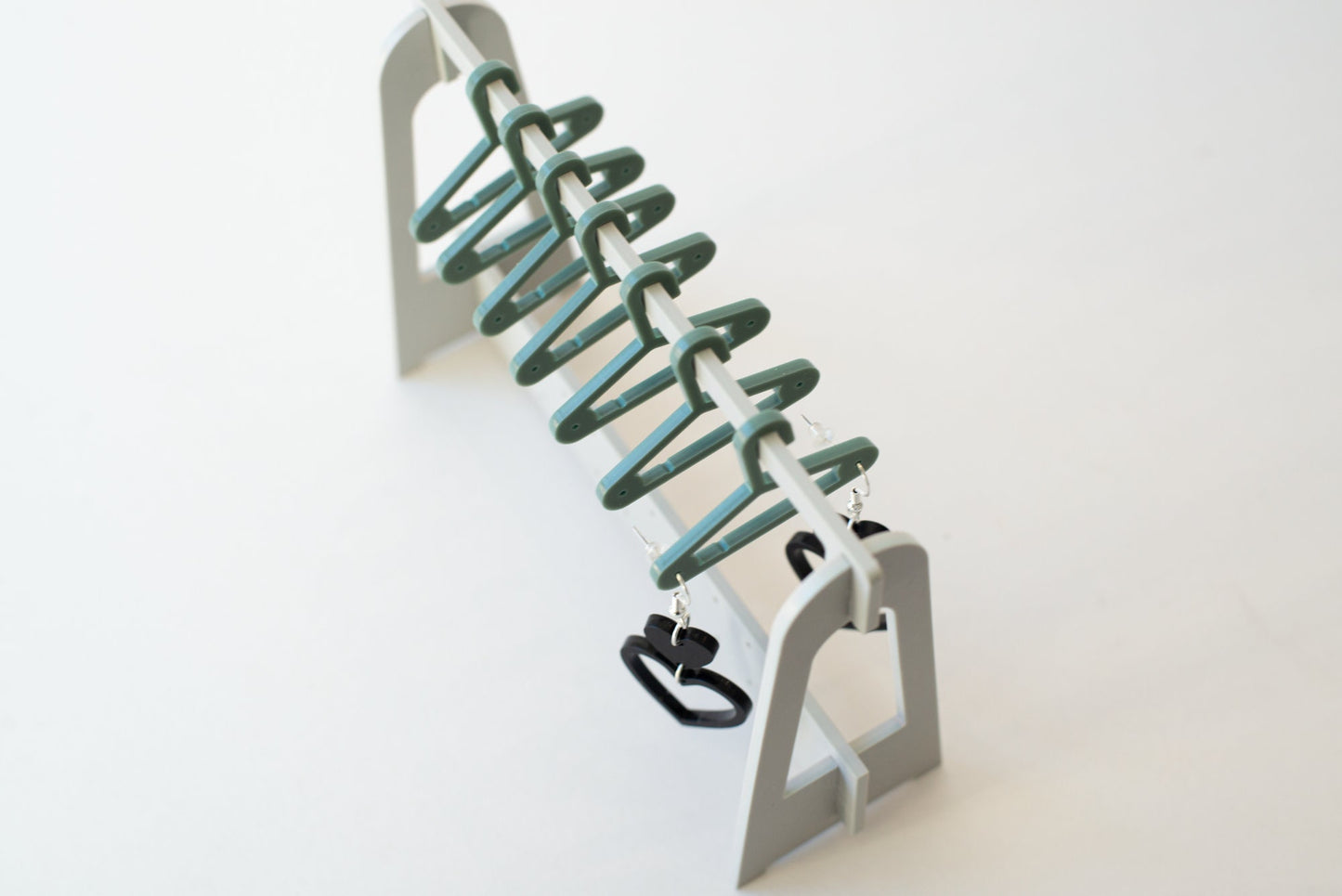 Matte Green Neutral Earring Jewellery Wardrobe Mini Storage - Harwill & Fox