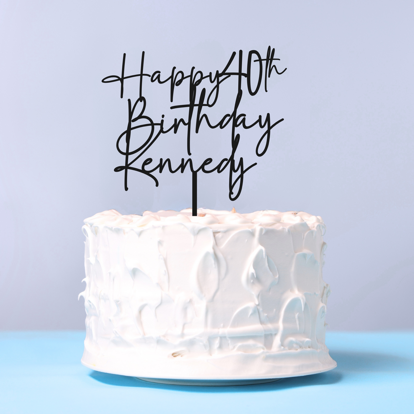 Happy Birthday with Name and Age Cake Topper
