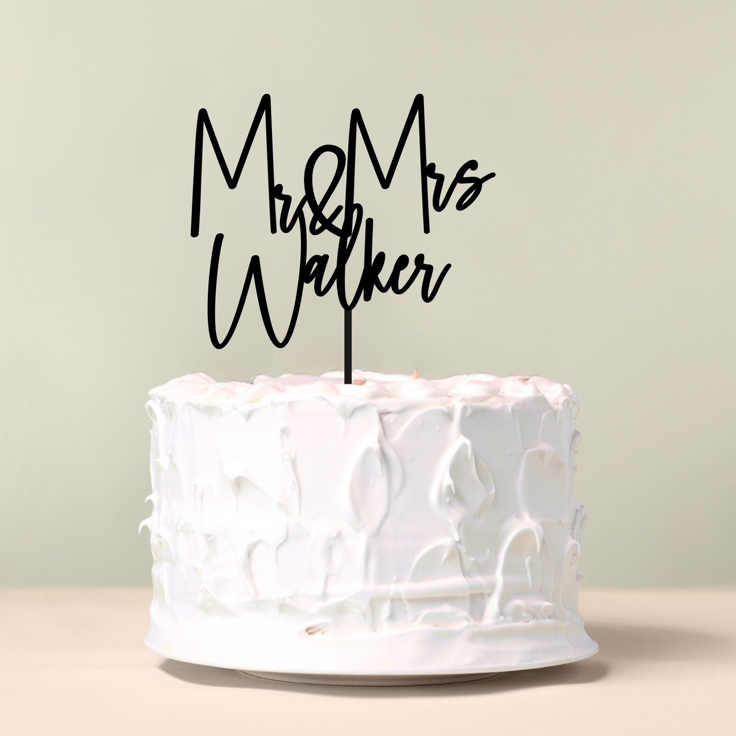 Mr & Mrs Surname personalised Cake Topper