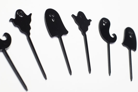 Black Ghost Cupcake Toppers - Harwill & Fox