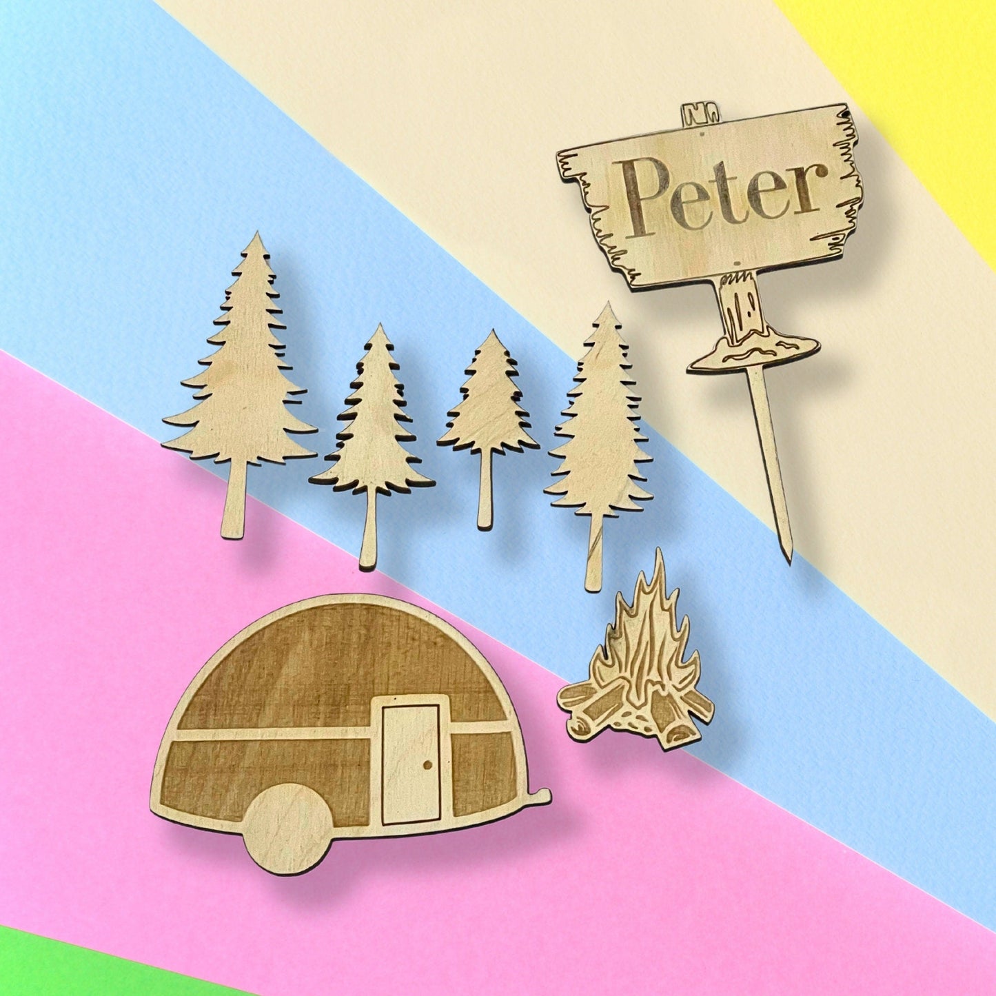 Camping Theme Cake Topper - Harwill & Fox