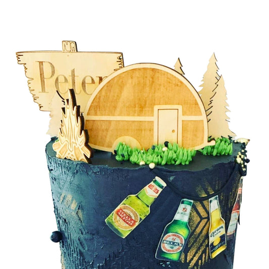 Camping Theme Cake Topper - Harwill & Fox