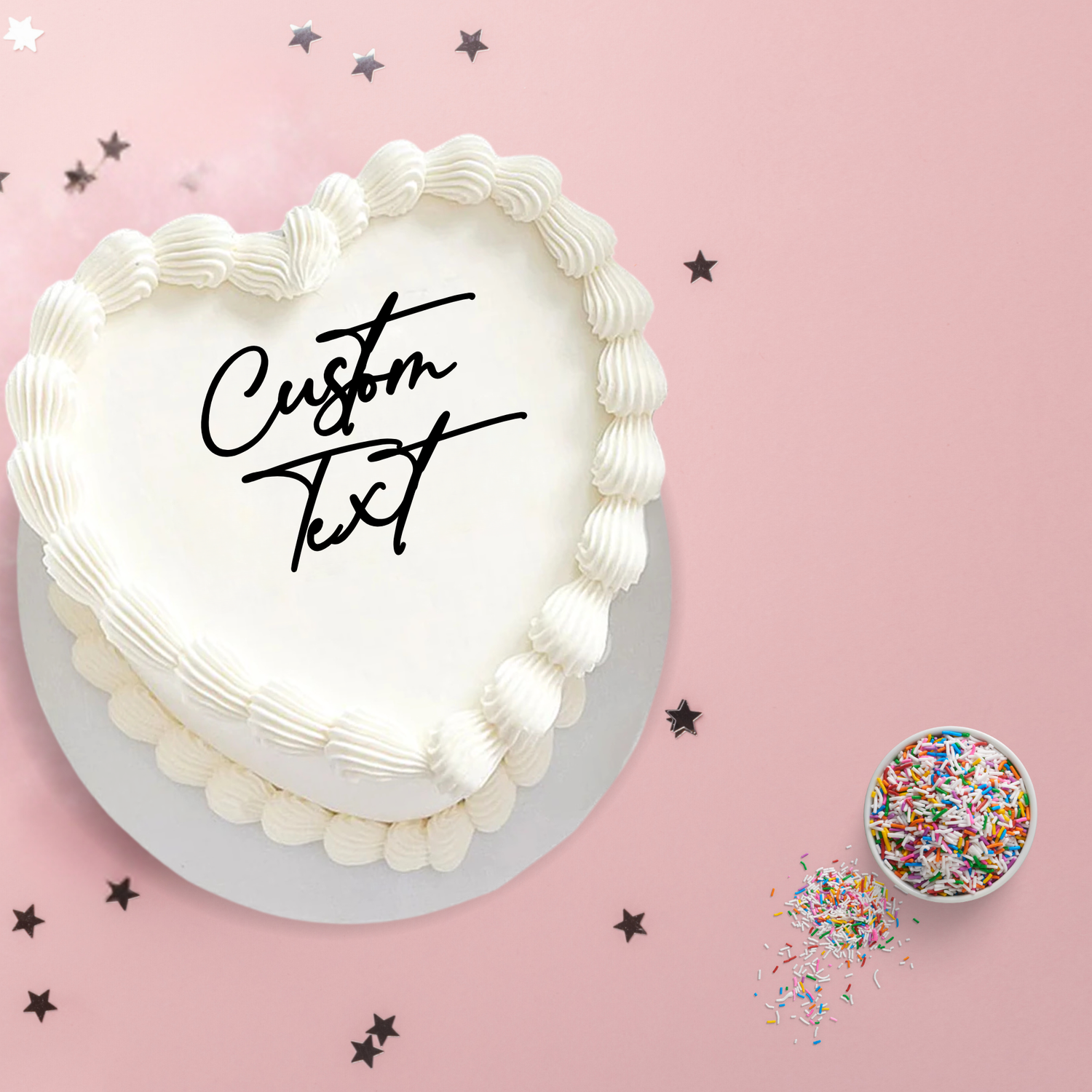 Custom Text Acrylic Cake Charm - Harwill & Fox