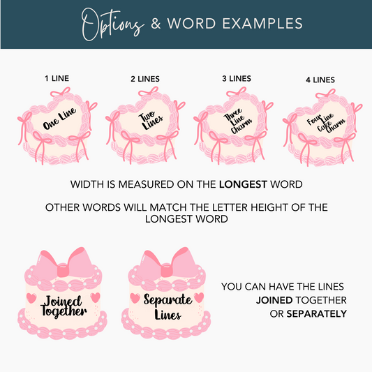 Fully Customised Cake Charm