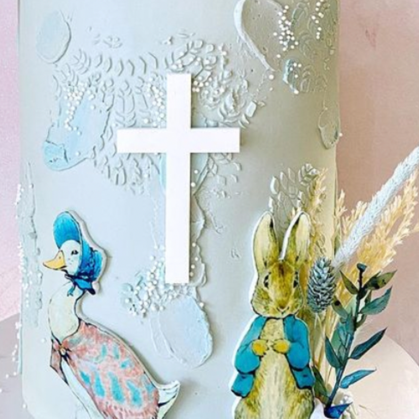 Cross Acrylic Cake Charm and Name Topper - Harwill & Fox
