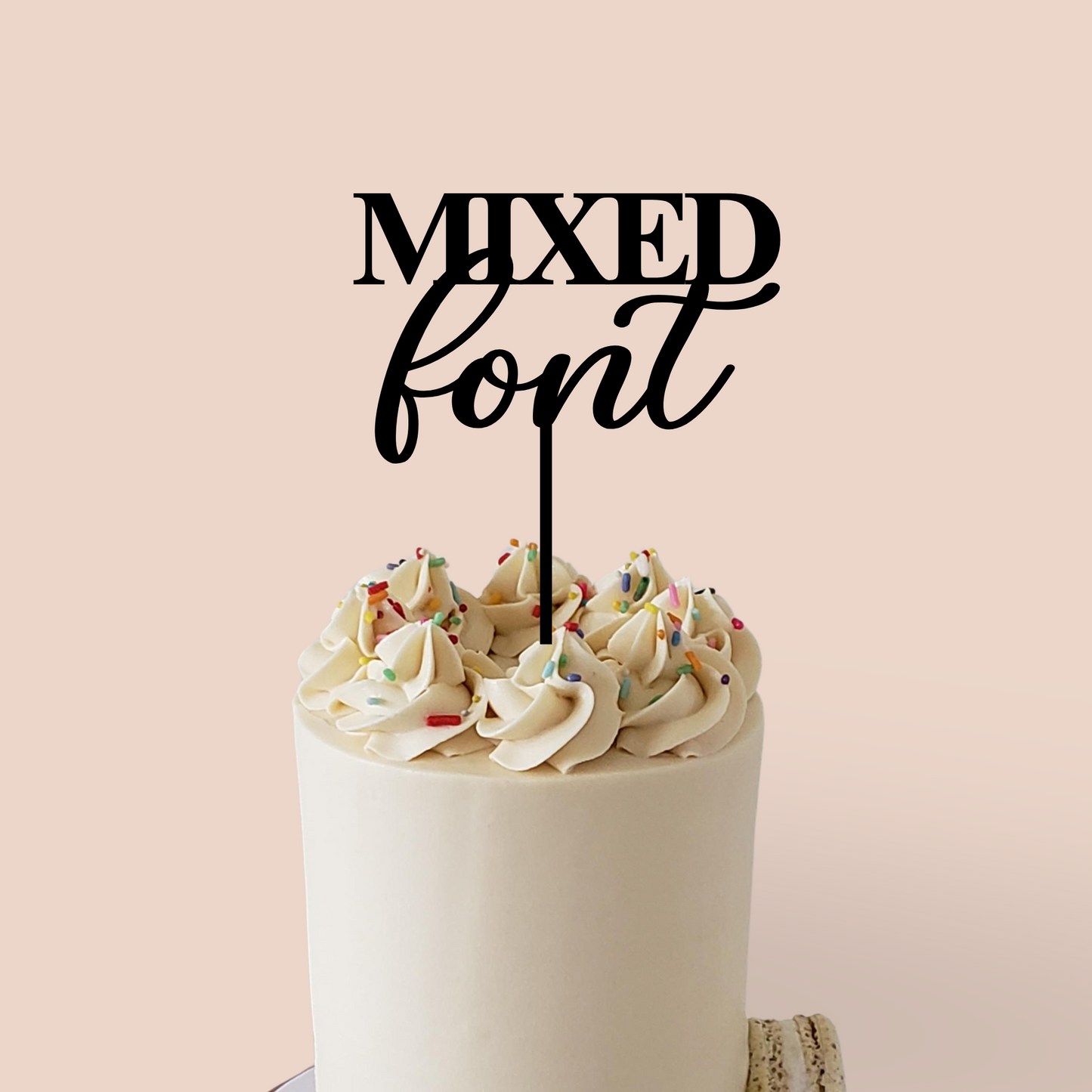 Mixed Font Customised Cake Topper