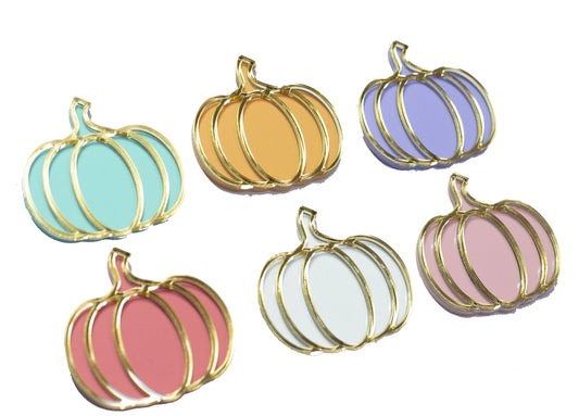 Gold and Pastel Pumpkin Cupcake Charms - Harwill & Fox