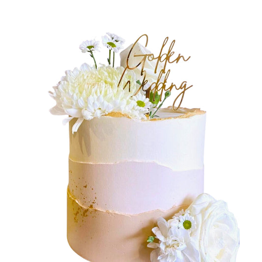 Golden Wedding Cake Topper - Harwill & Fox