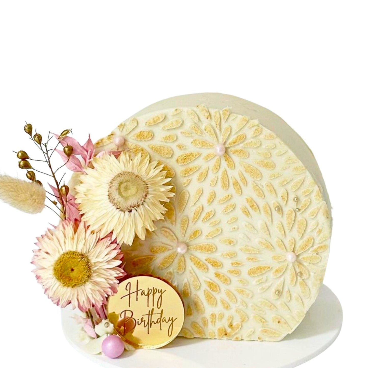 Happy Birthday Acrylic Cake Disc Cupcake Toppers - Harwill & Fox