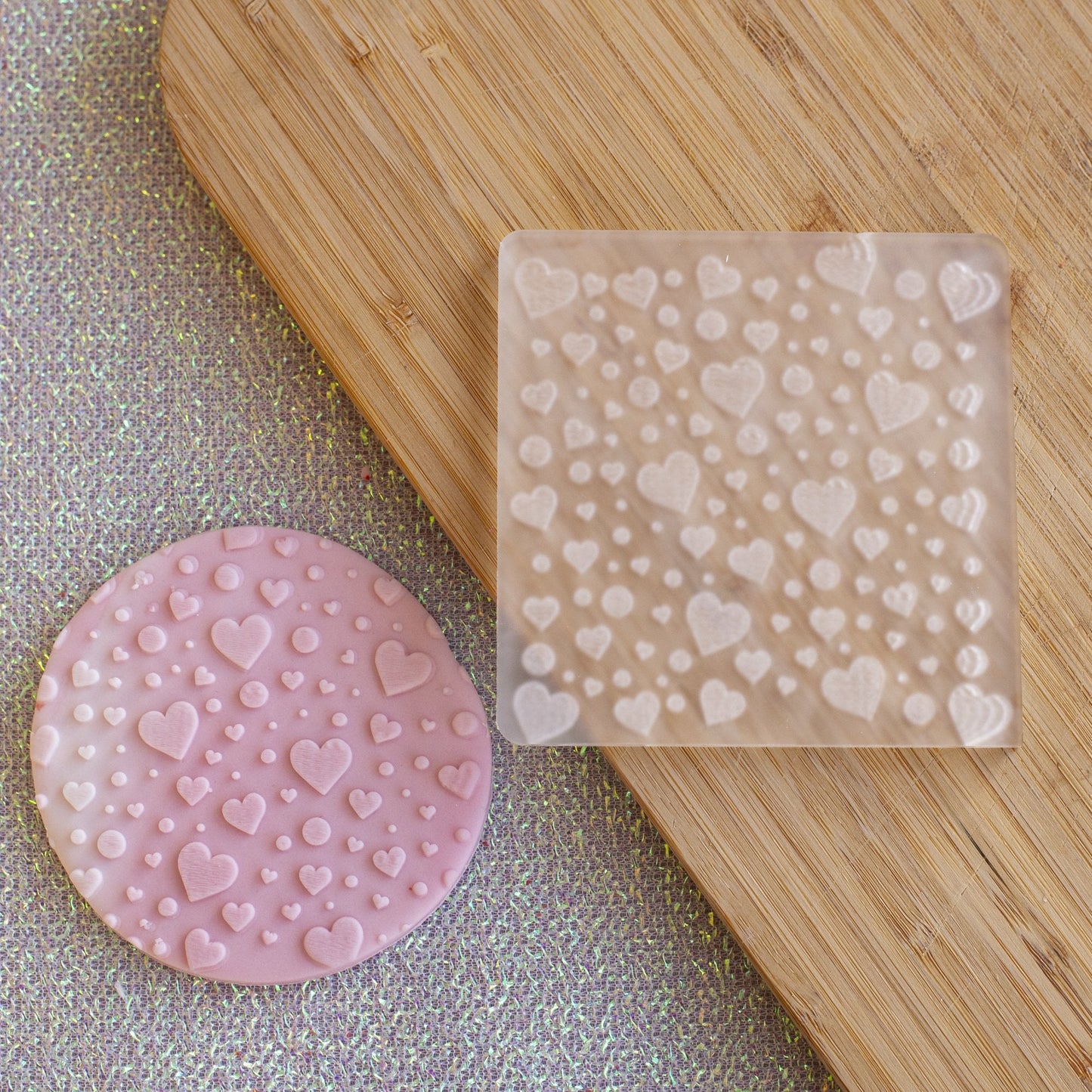 Hearts for Days Pattern Fondant Embosser - Harwill & Fox