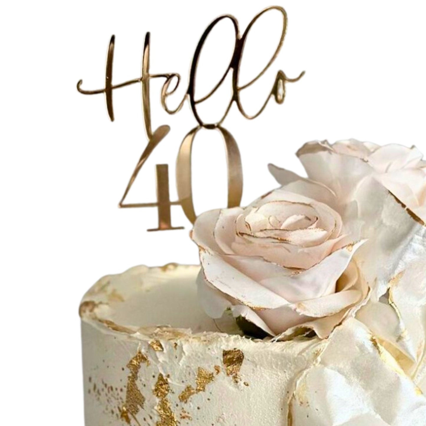 Hello 40 Acrylic Cake Topper - Harwill & Fox