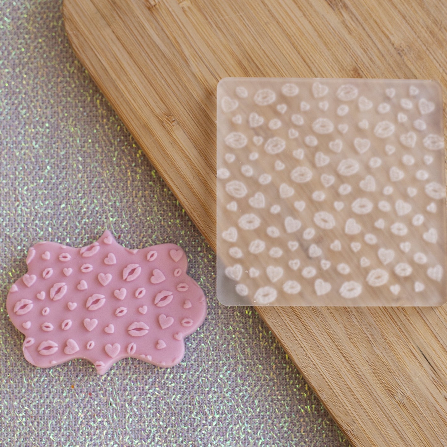 Lips and Hearts Pattern Fondant Embosser - Harwill & Fox