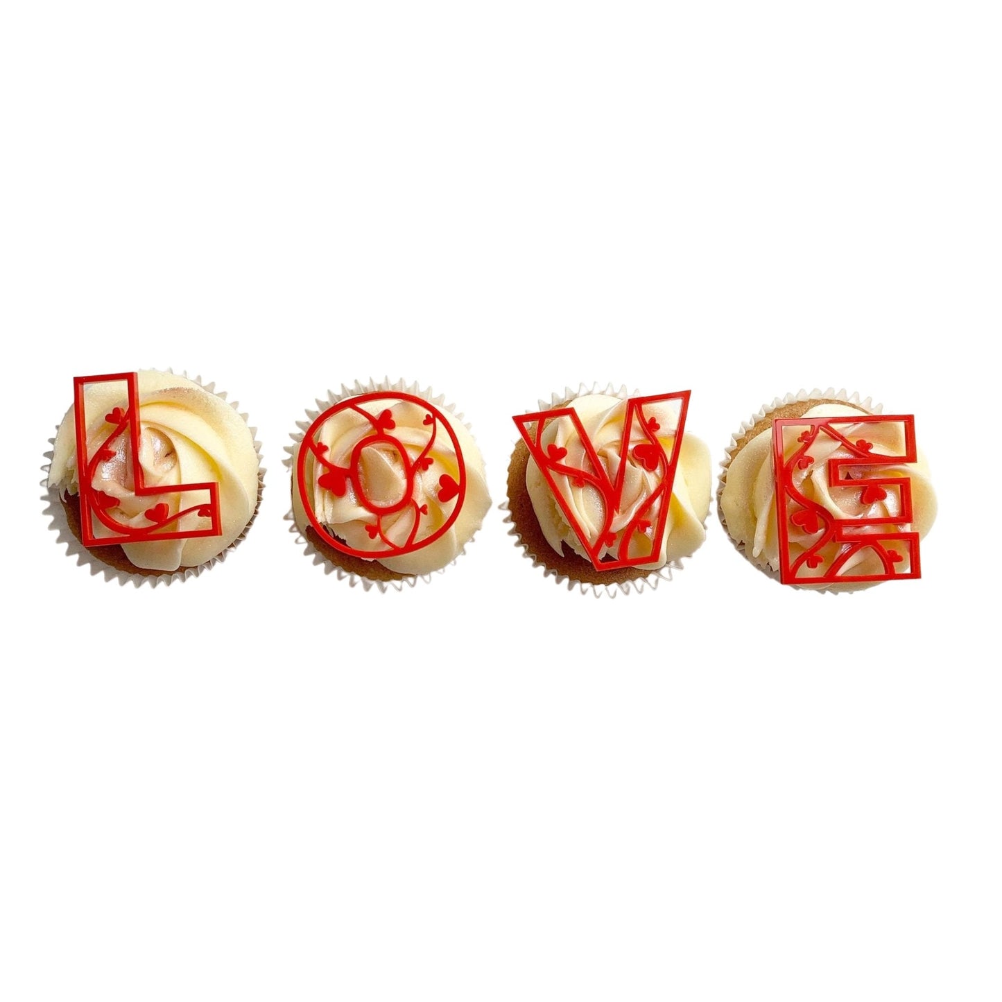LOVE Cupcake Charms - Valentines Day Cupcakes - Harwill & Fox