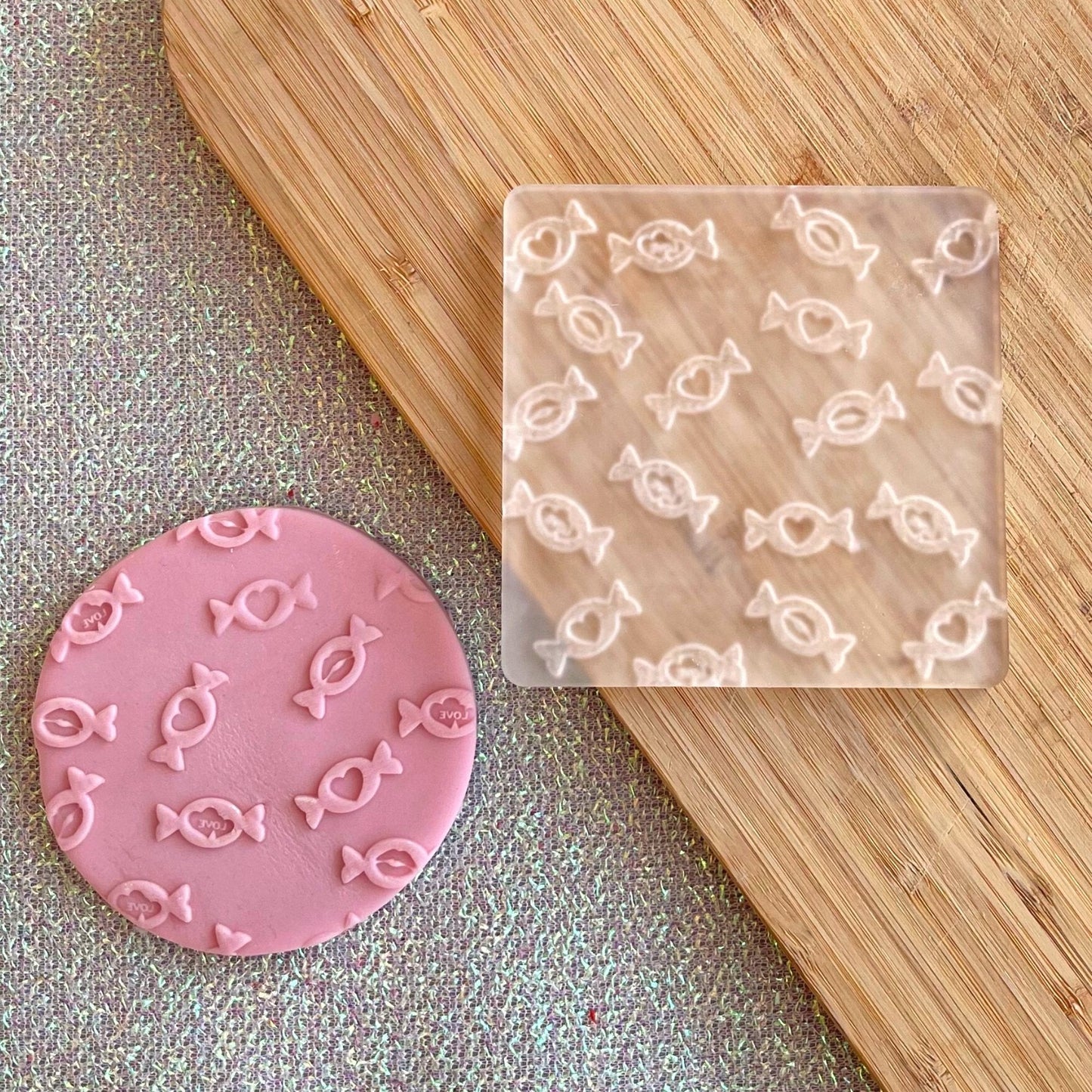 Love Sweets Pattern Fondant Embosser - Harwill & Fox