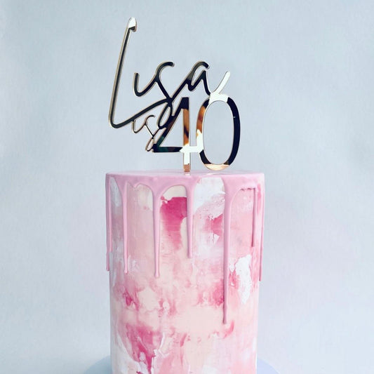 Name is Age Cake Topper - Harwill & Fox