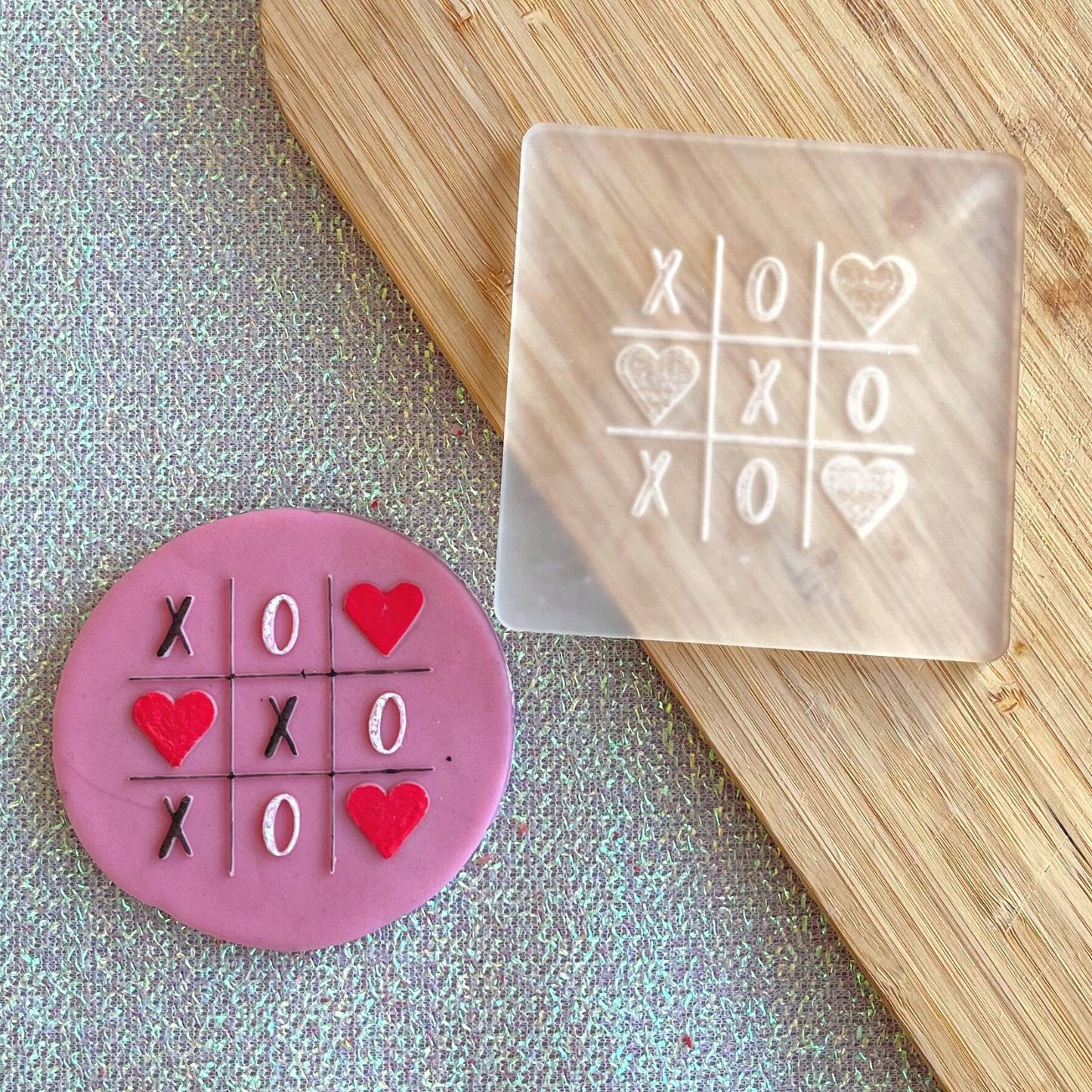 Noughts Love Crosses Fondant Embosser - Harwill & Fox