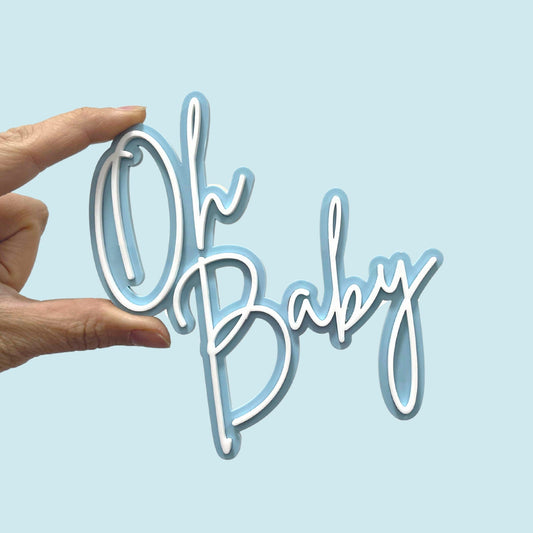 Oh Baby Acrylic Cake Charm - Harwill & Fox