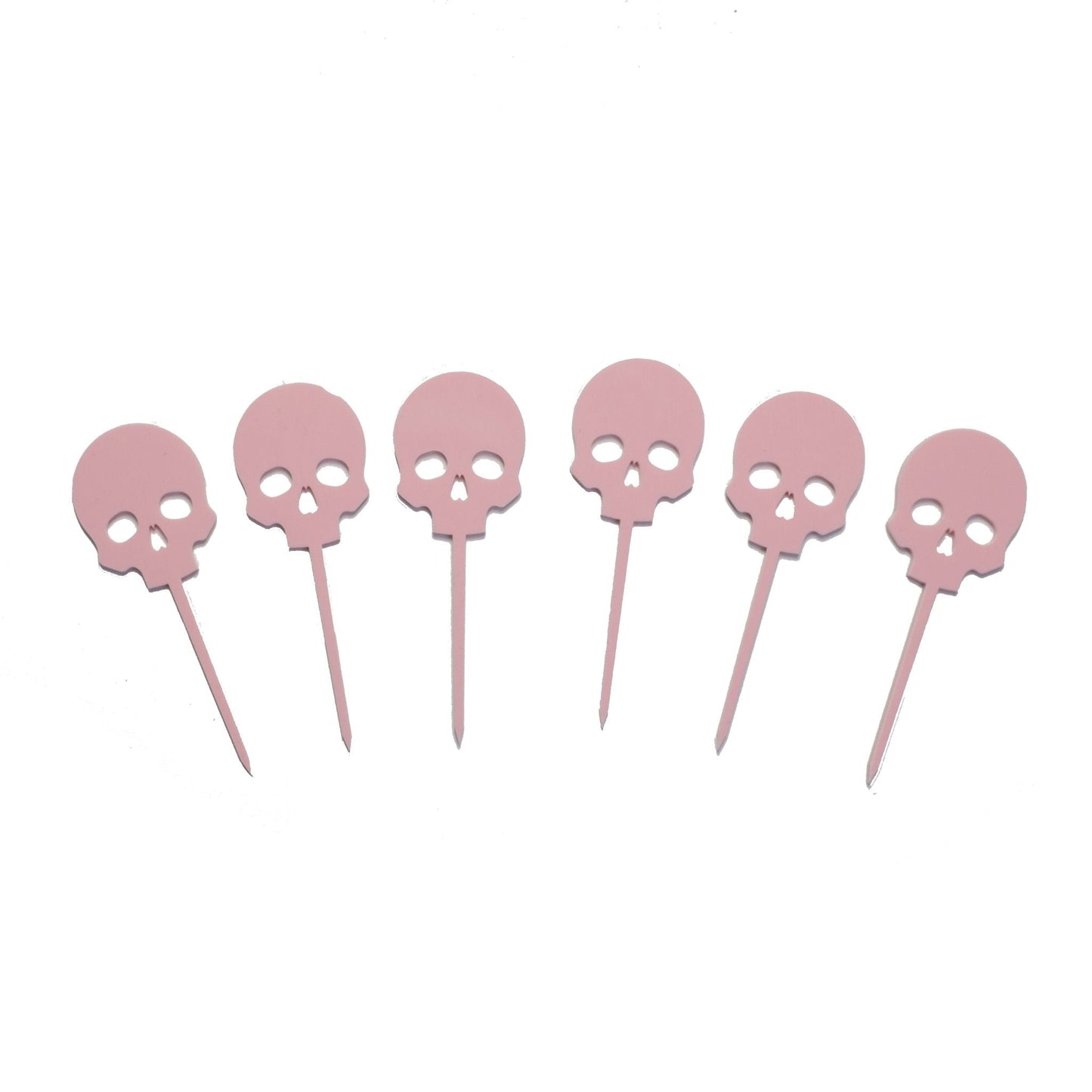 Pastel Pink Skull Cupcake Toppers - Harwill & Fox