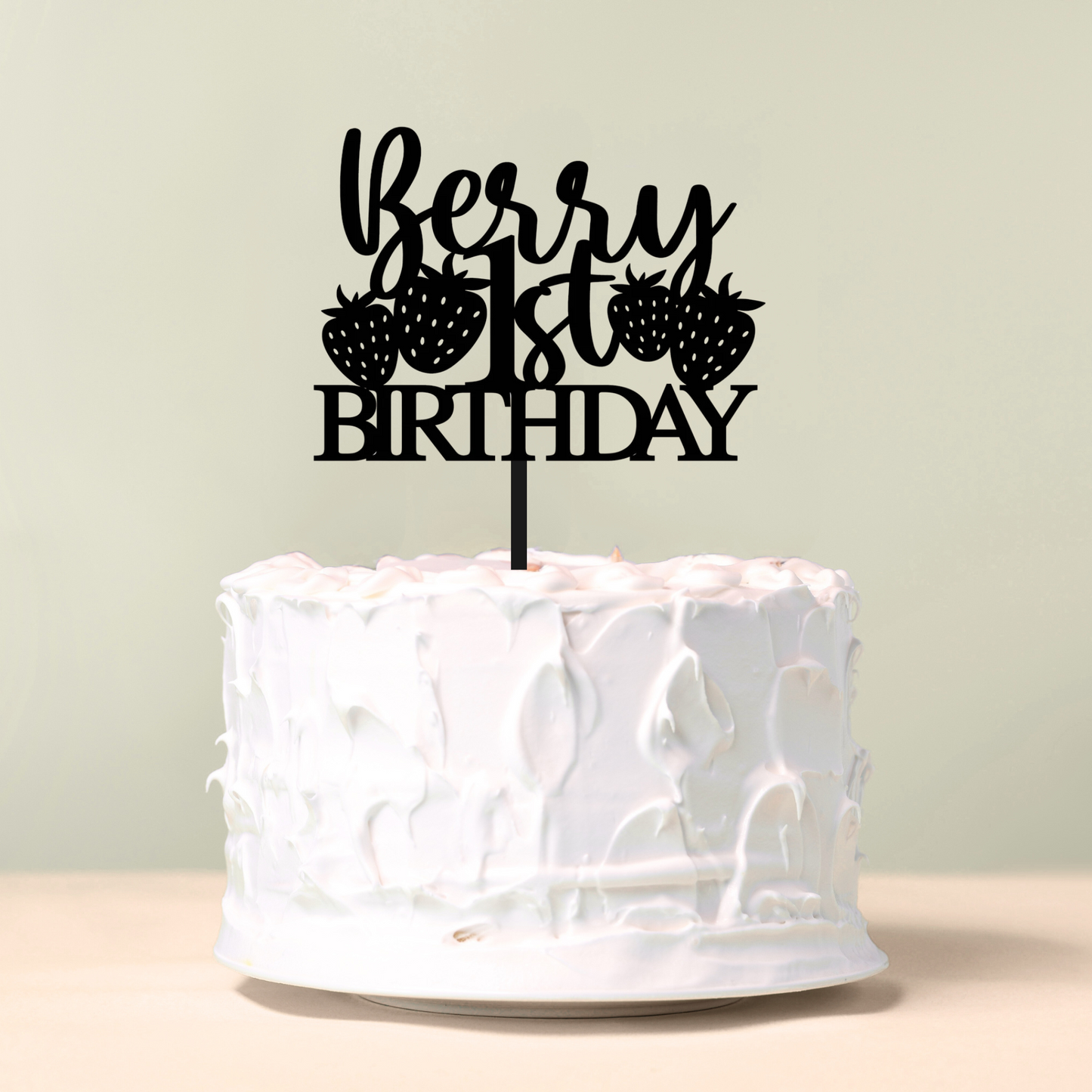 Berry 1st Birthday Cake Topper