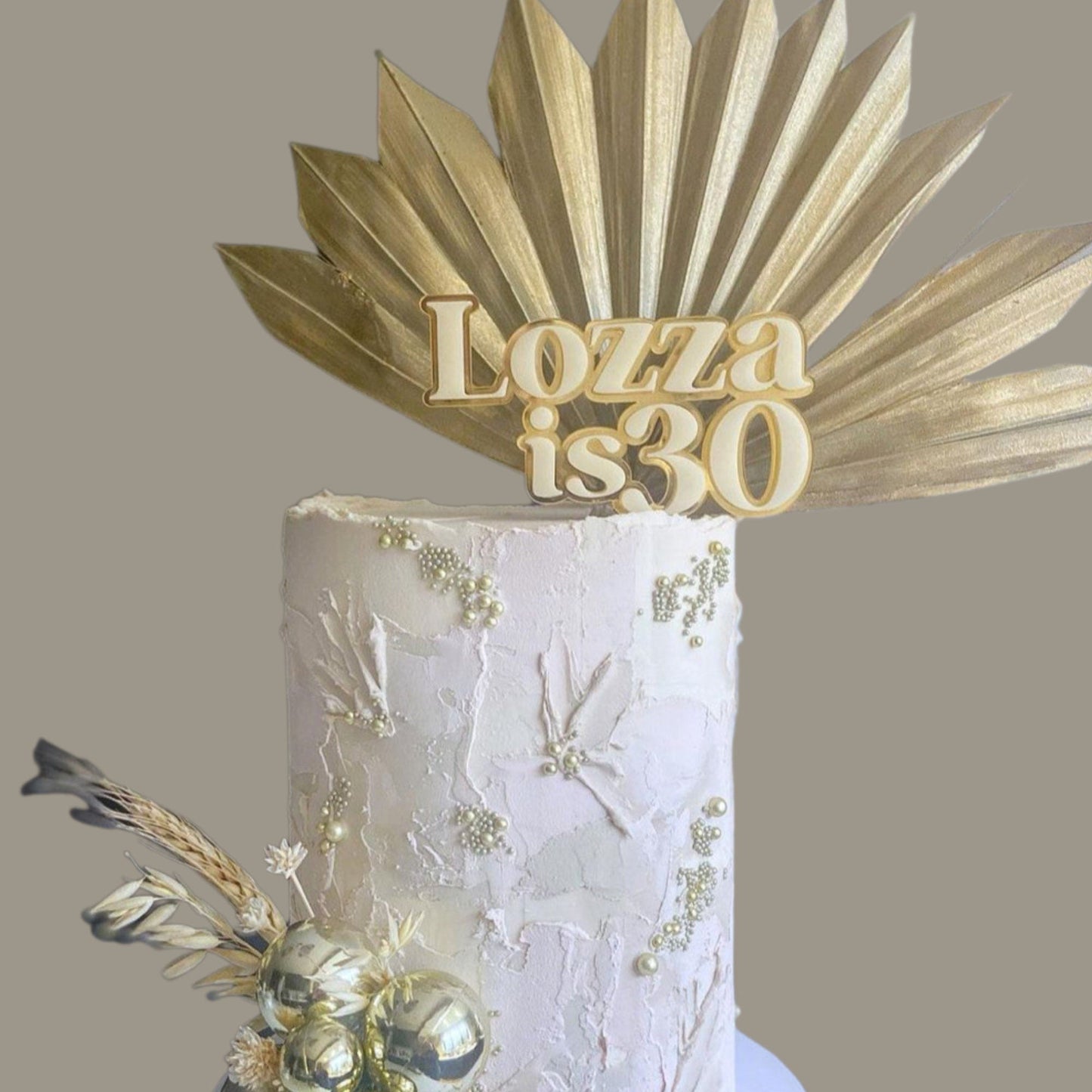 Retro Name Age Double Cake Topper - Harwill & Fox