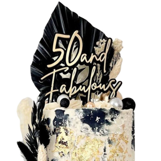 Script Font Double Layer Cake Topper - Harwill & Fox