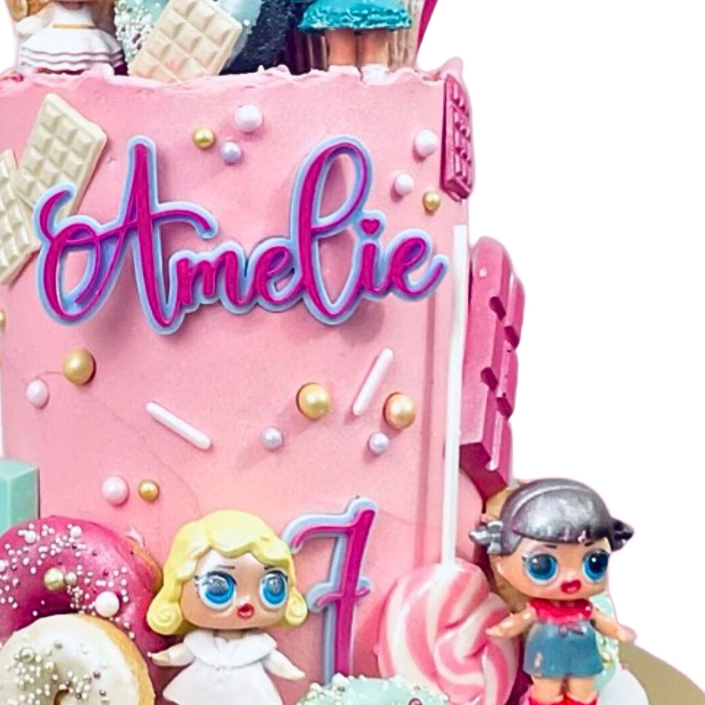 Name and Age Cake Charm Double Layer - Harwill & Fox