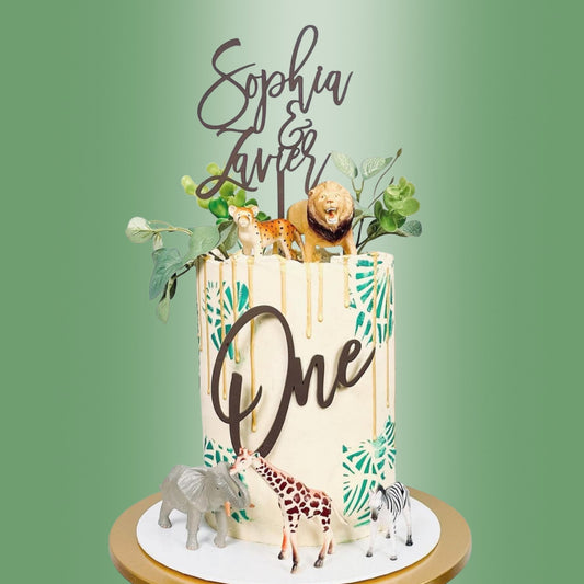 Two Name Twins Name Cake Topper - Harwill & Fox