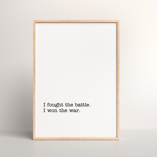 I Fought The Battle Luxury Wall Art Print