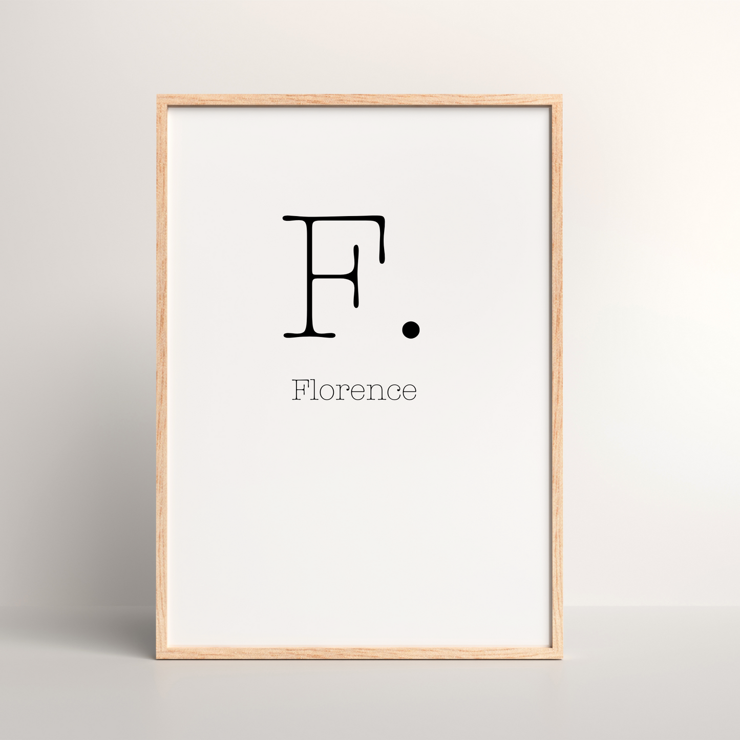 Just A Letter | Personalised Luxury Wall Art Print