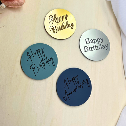 Colour Acrylic Cupcake Discs