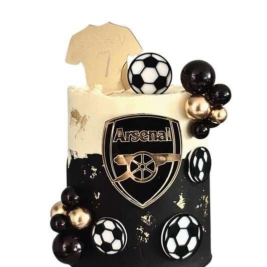 Football Badge Cake Charm Topper
