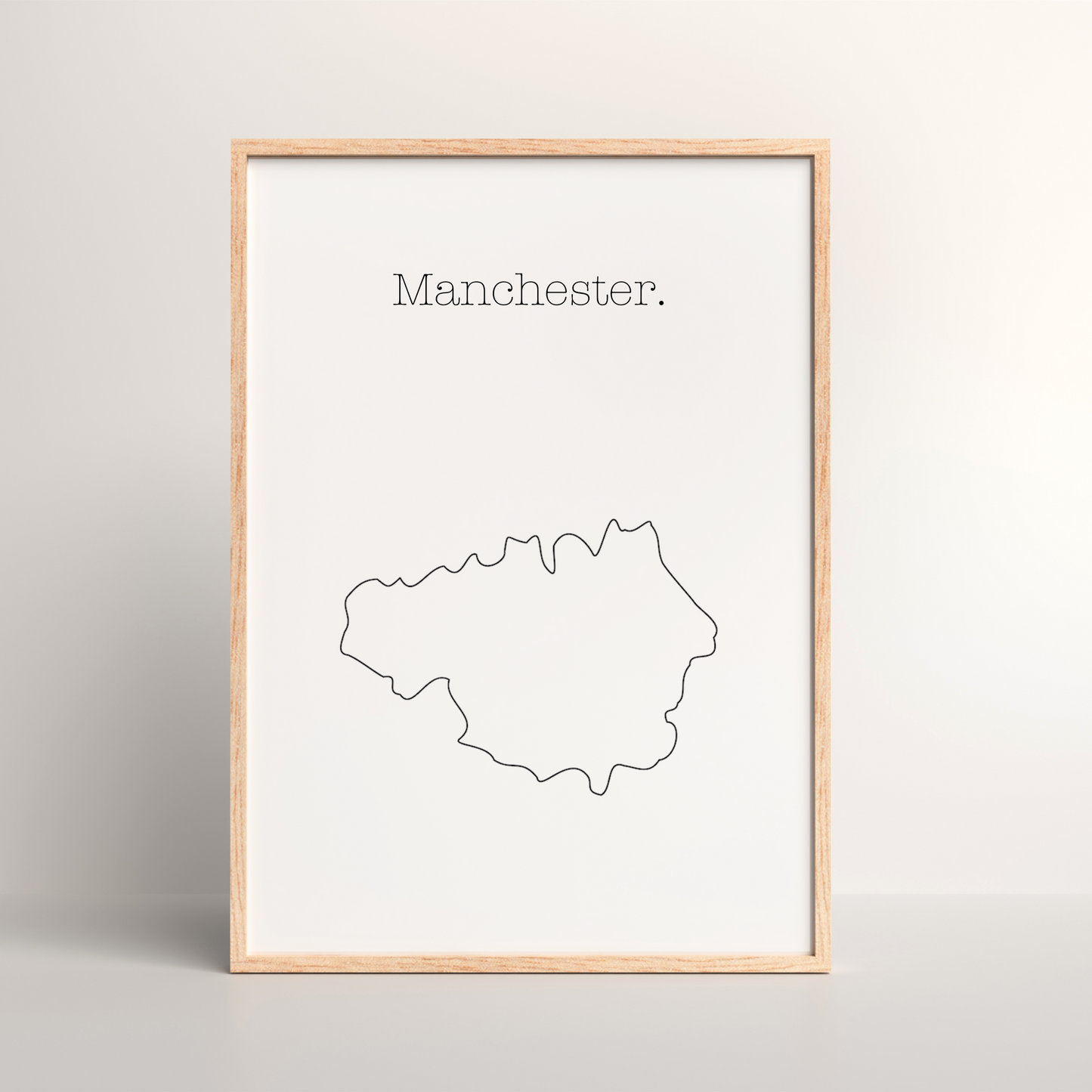 Minimal Manchester Map Luxury Wall Art Print