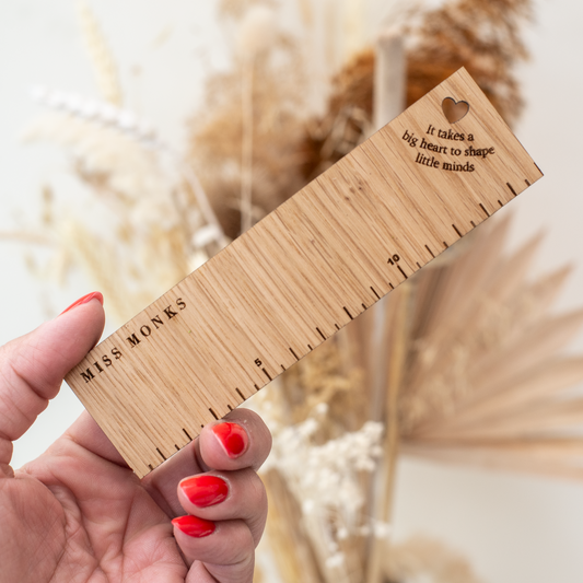 Personalised Wood Teachers Ruler