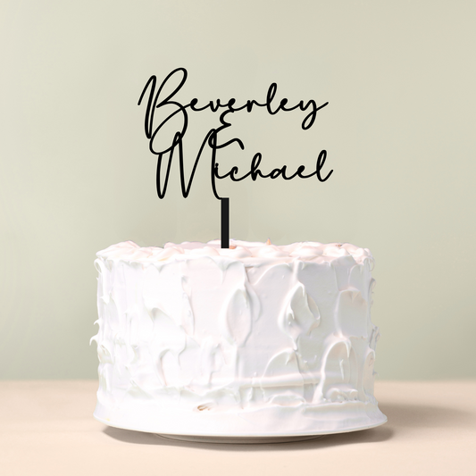 Personalised Two Name Cake Topper