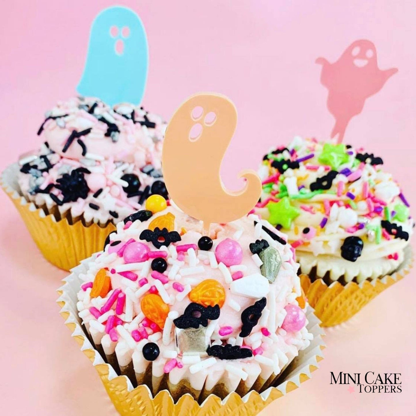 Pastel Ghost Halloween Cupcake Toppers - Harwill & Fox