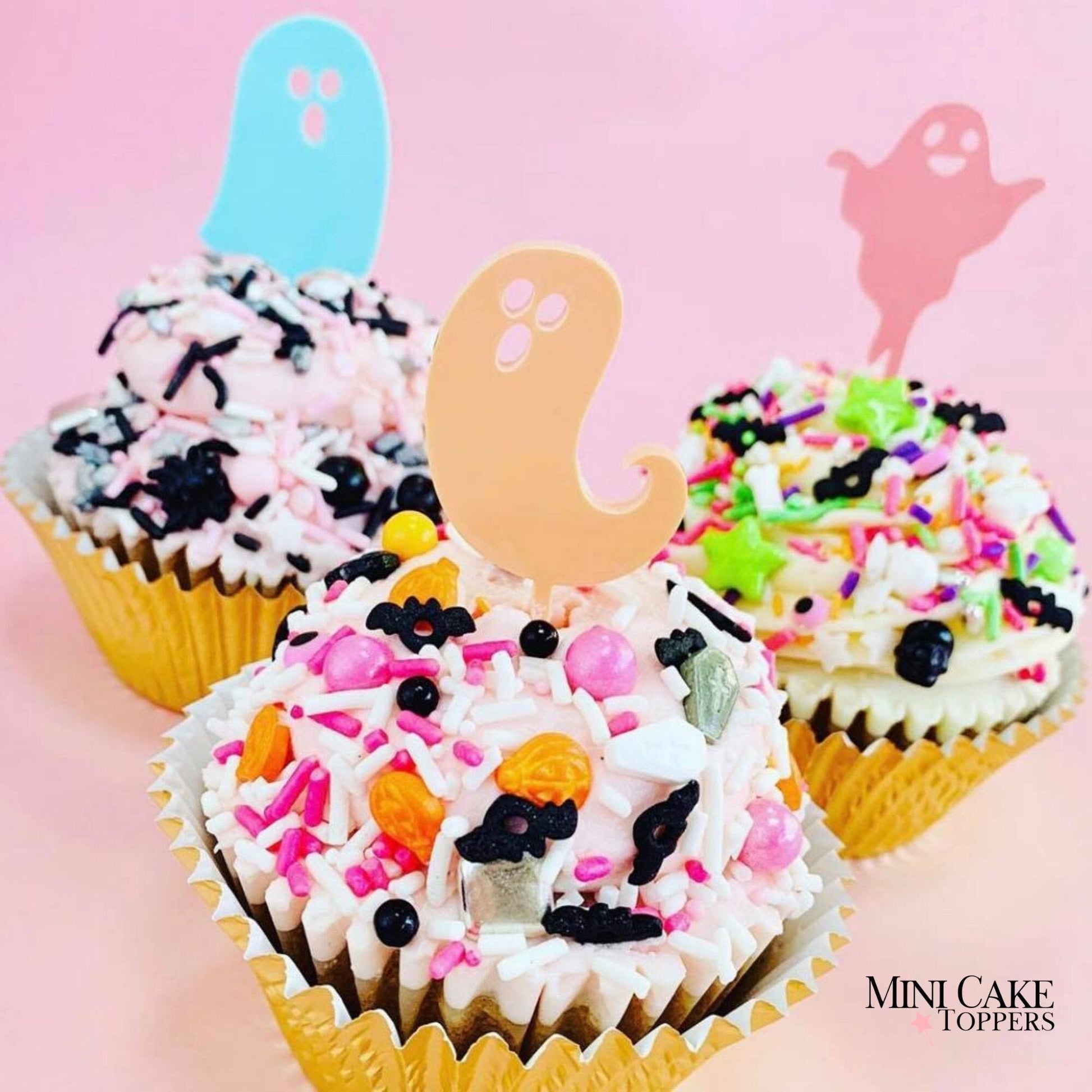 Pastel Ghost Halloween Cupcake Toppers - Harwill & Fox